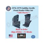 NEW 1976 1977 1978 1979 Cadillac Seville 2 Piece Front Fender Filler Set